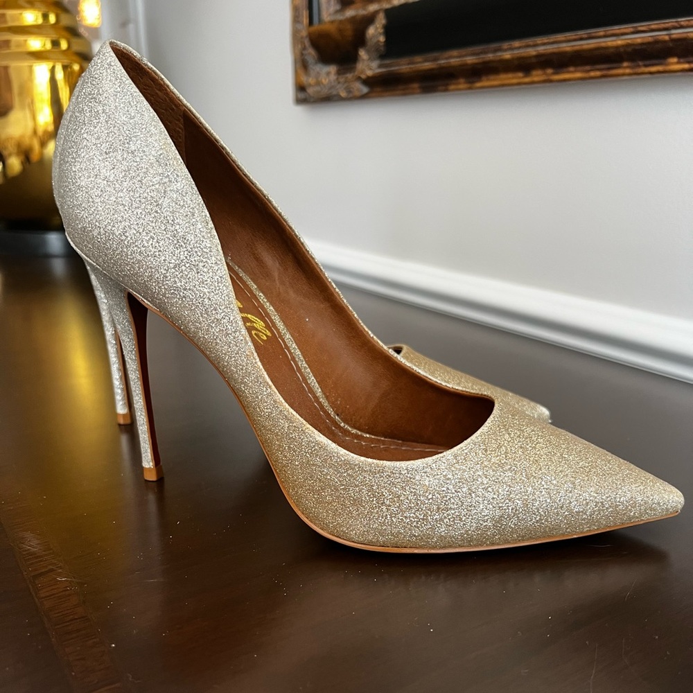L’intervalle High heeled glitter Pumps 4.5 inch